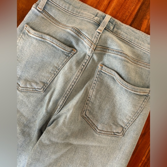 Agolde Sophie Light Wash Raw Hem Denim Jeans 24 Waist 00 Ankle - Picture 11 of 12